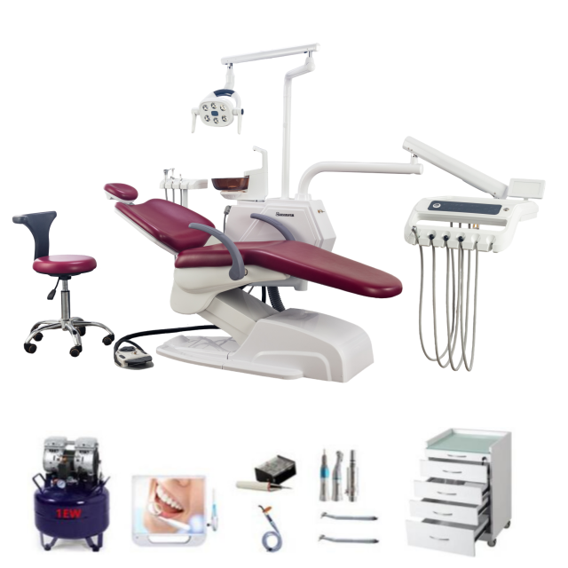 Набор стоматологических кресел с большим сиденьем и шкафом для клиники