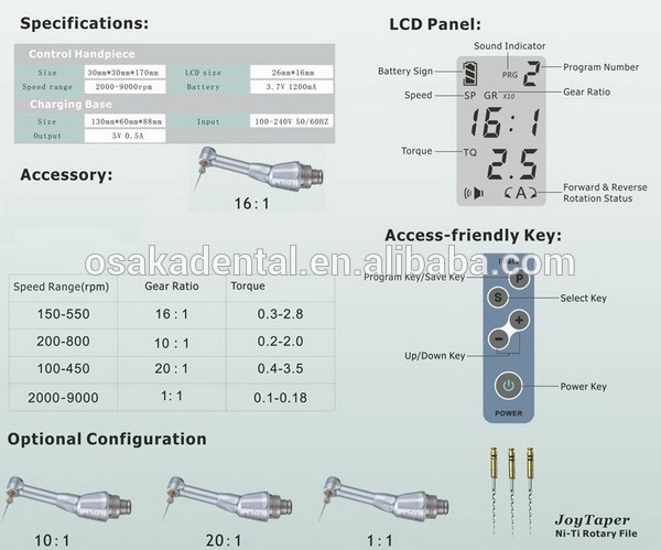 Imate Cordless Dental Endo Motor Лечение корневых каналов (9 рабочих типов)