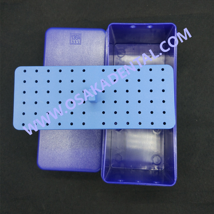 Автоклавируемая коробка случая блока боров 72 отверстий зубоврачебная держателя / пластичная коробка дезинфекции можно стерилизовать