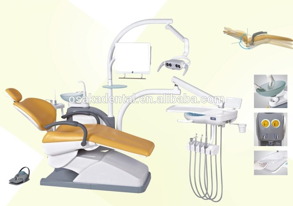 Одобренный CE высококачественный стоматологический стул со стоматологическим табуретом