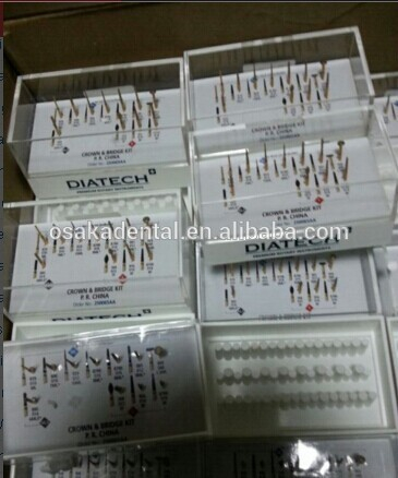 Dental Coltene Diatech Gold Diamond Burs Crown Bridge Golden Bur Kit