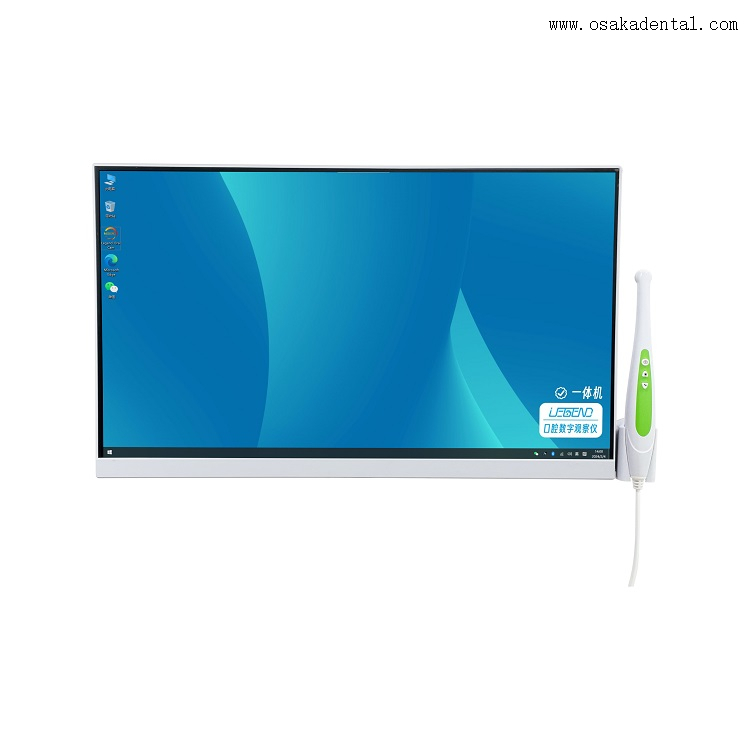 Стоматологическая внутриротовая камера с белым монитором, 24 дюйма, с металлическим держателем монитора OSA-950W-24