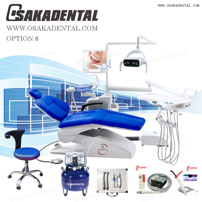 Комплект стоматологической установки со стоматологическим наконечником и полным набором опций