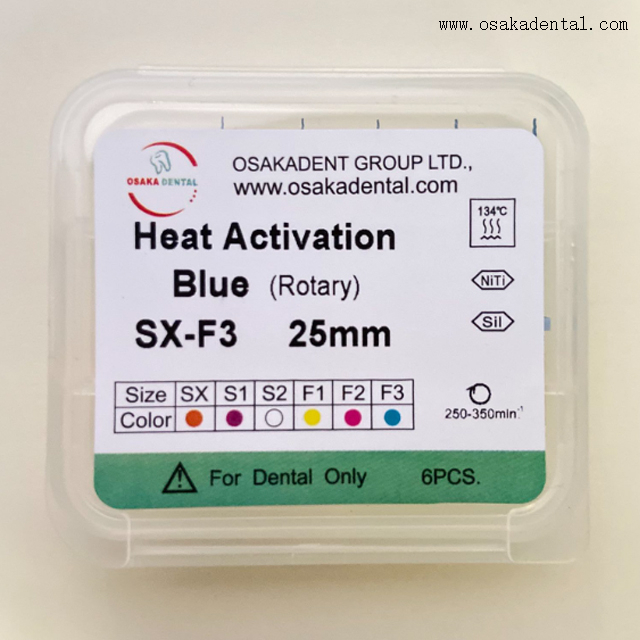 Термически активированные синие эндодонтические файлы с большой конусностью для стоматологической эндодонтии