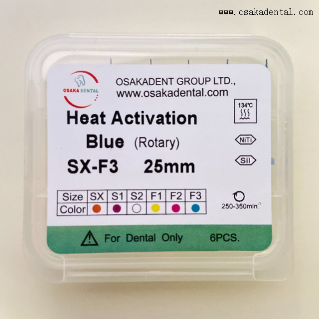 Термически активированные синие эндодонтические файлы с большой конусностью для стоматологической эндодонтии