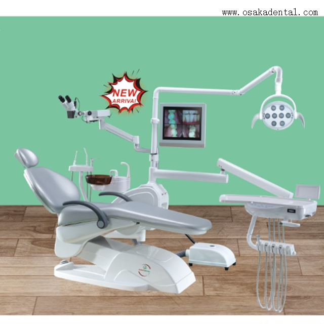 Устройство стоматологического стула с микроскопом и 8 светодиодной лампой