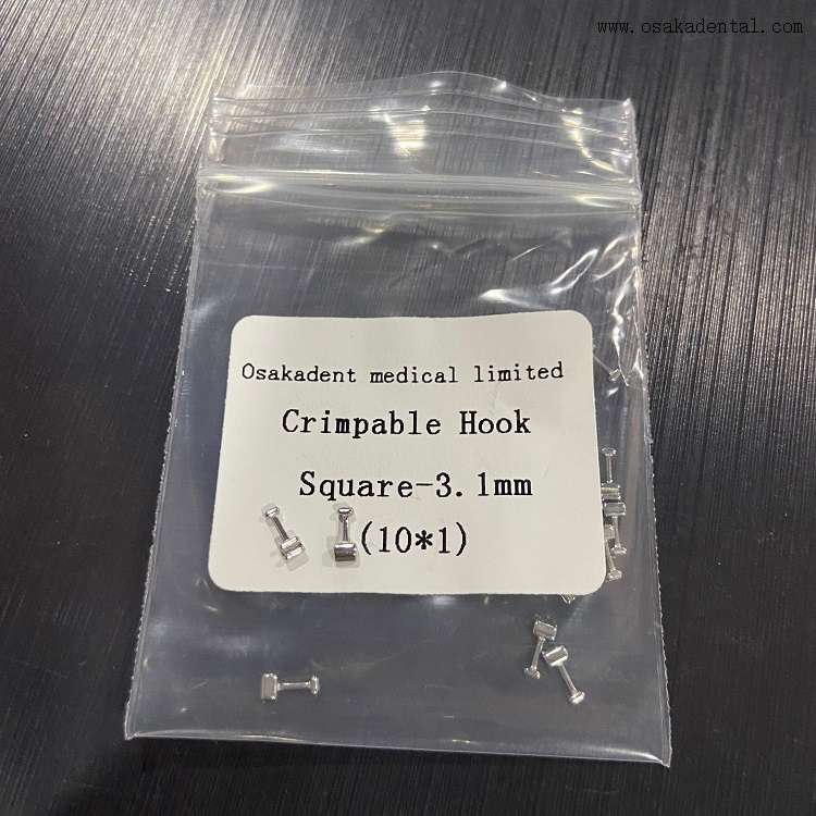 Стоматологический ортодонтический обжимной крючок квадратный - 3,1 мм