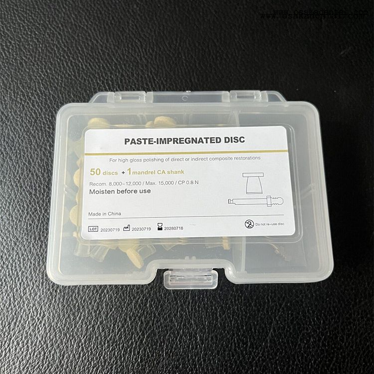 Диск, пропитанный зубной пастой, для полировки до блеска