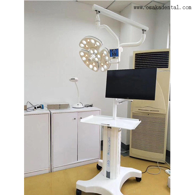 ‌Регулируемая мобильная тележка для стоматологического хирургического светильника с поворотным рычагом на 360°