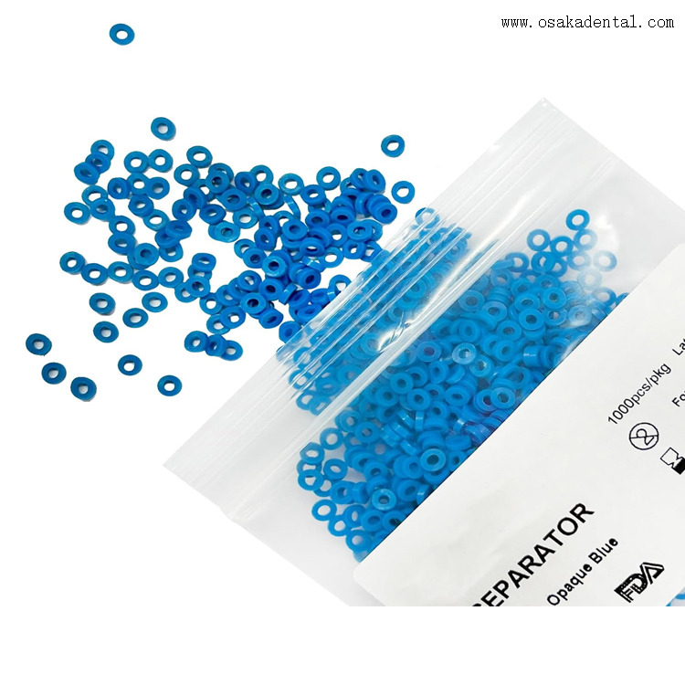 Ортодонтические эластичные разделители зубов задние, синие, большие