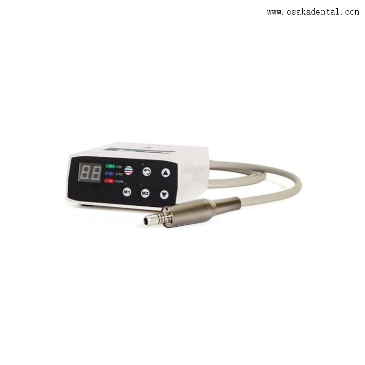 Стоматологический электродвигатель без бурша с новым угловым оптоволоконным кабелем 1:5