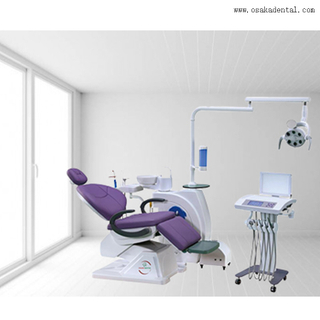 Стоматологический стул с отдельными движущейся корзиной с красивым фиолетовым цветом