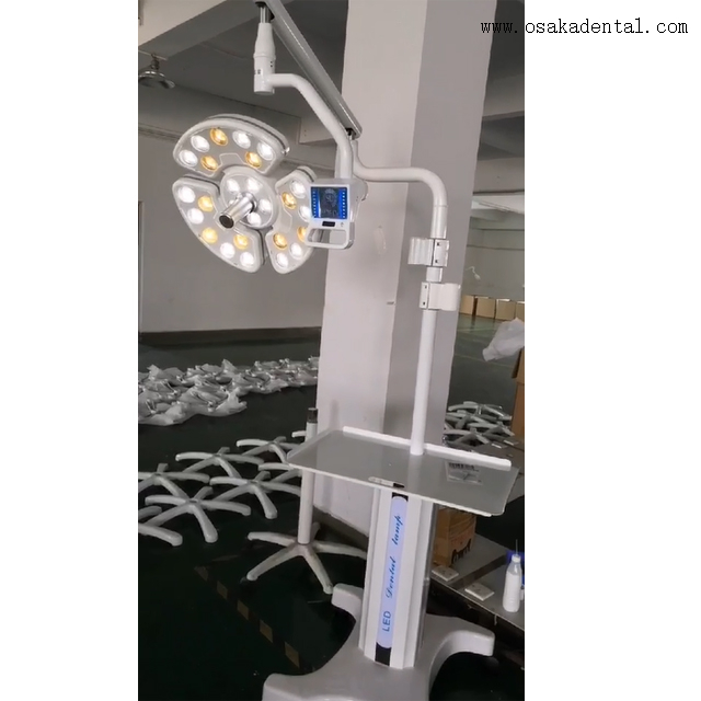 ‌Регулируемая мобильная тележка для стоматологического хирургического светильника с поворотным рычагом на 360°