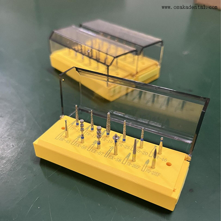 Комплект высококачественных алмазных боров для облицовки передних зубов OSA-DB09