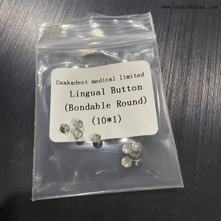 Стоматологическая ортодонтическая лингвальная кнопка, круглая, скрепляемая