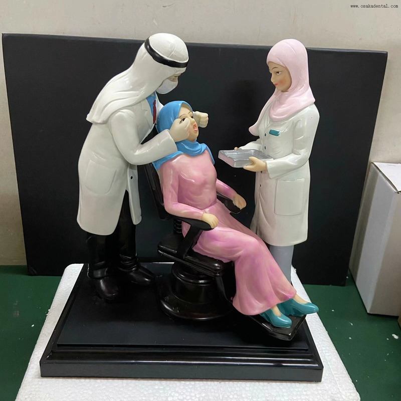 Прецизионная стоматологическая модель из полимерного материала. Форма модели стоматолога для украшения стоматологической клиники.