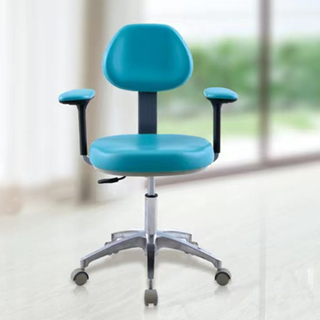 Табурет стоматолога с двойными подлокотниками и спинкой 