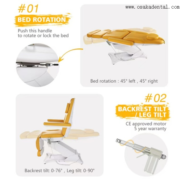 Кресло для медицинского осмотра, спа-кровать и кресло для красоты лица