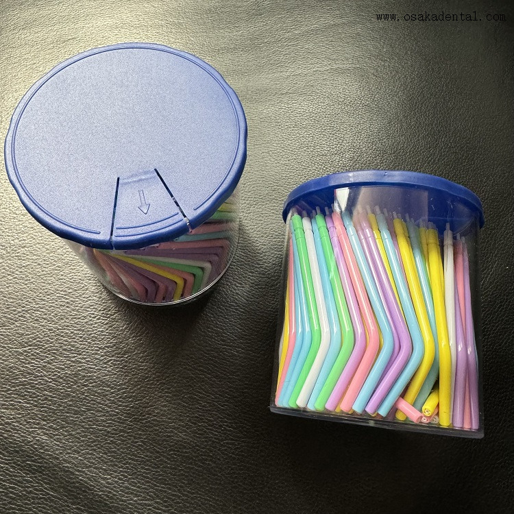 Стоматологические одноразовые красочные насадки для шприцев, упаковка в бутылку, 250 шт.