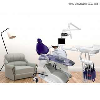 Высококачественное стоматологическое кресло с базовой функцией темно-синего цвета