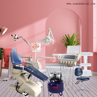 Качественное стоматологическое кресло для стоматологической клиники темно-синего цвета