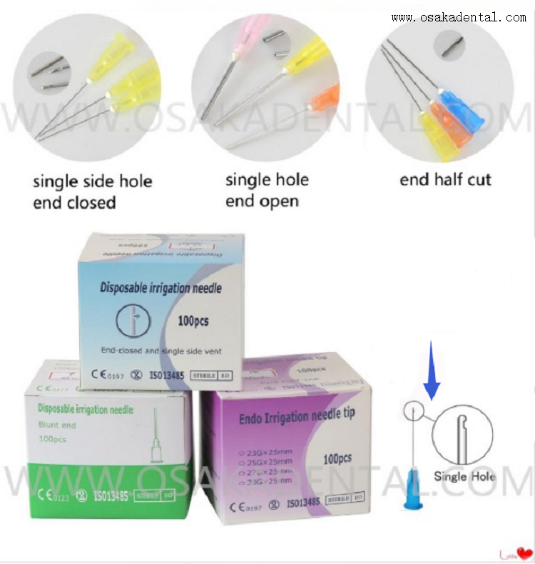Стоматологическая одноразовая ирригационная игла с одним боковым отверстием для закрытия / открытия OSA-E30