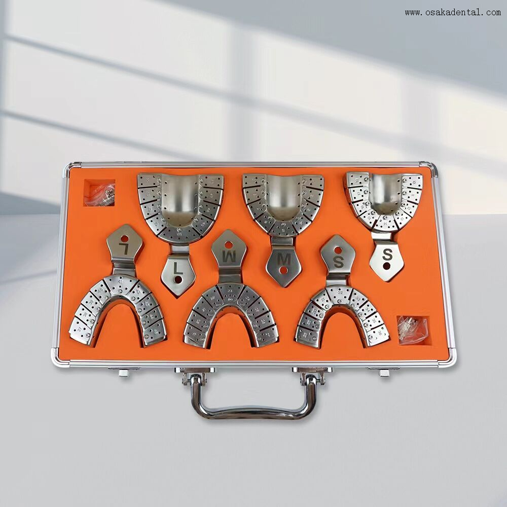 Профессиональные слепочные ложки для зубных имплантатов, изготовленные из высококачественной нержавеющей стали.