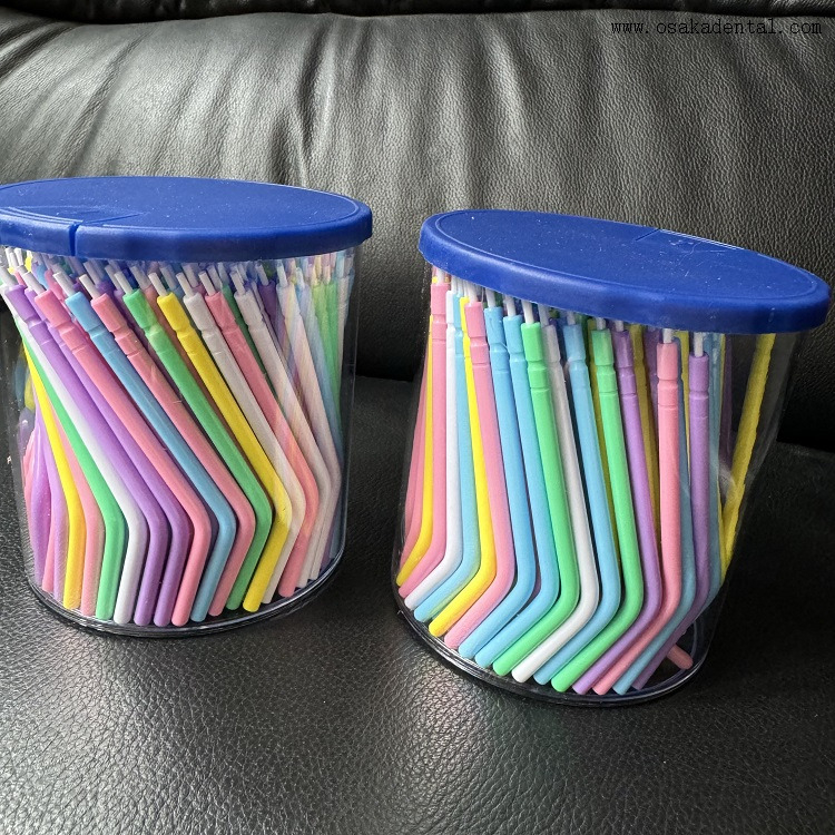 Стоматологические одноразовые красочные насадки для шприцев, упаковка в бутылку, 250 шт.