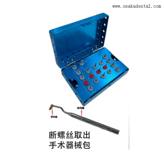 Сломайте винт и извлеките набор хирургических инструментов.