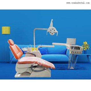 Мягкий кожаный стоматологический стул с сенсорным системным подносом