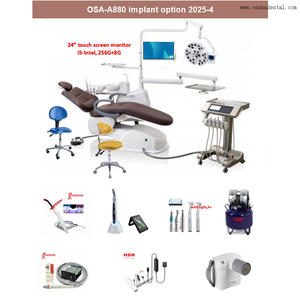 Стоматологическая установка высокого уровня с освещением для имплантатов и 24-дюймовым сенсорным монитором