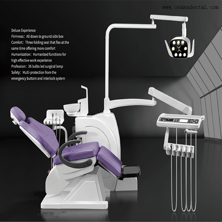 Трехскладное стоматологическое кресло с удобным сиденьем для пациента