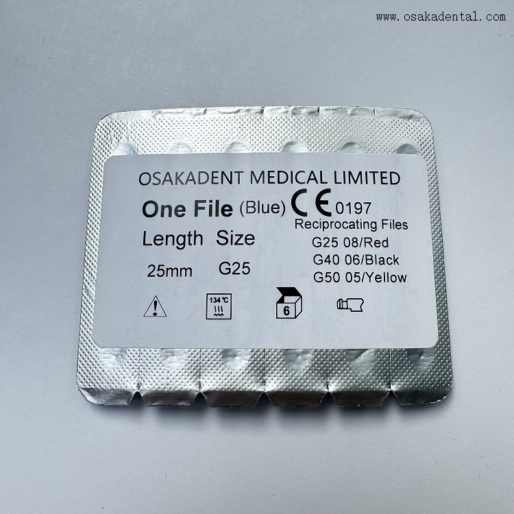 Стоматологические эндофайлы, возвратно-поступательные синие файлы