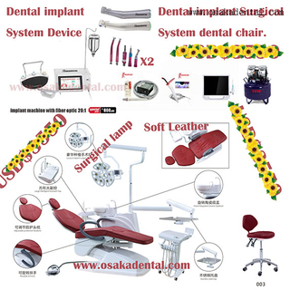 Установка зубного имплантата для использования в клинике Стул для зубной имплантации с полным набором опций для использования в стоматологической клинике