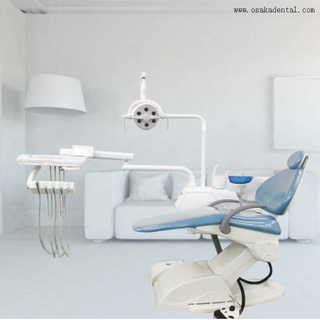 Стоматологическое кресло-левша синего цвета