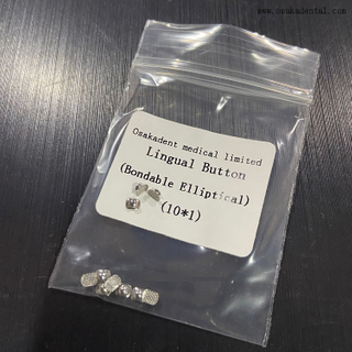 Стоматологическая ортодонтическая лингвальная кнопка склеиваемая эллиптическая