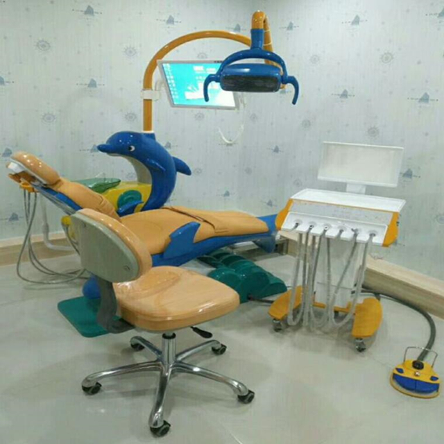 Прекрасный дельфин мультфильм детская стоматологическая стул для детей.