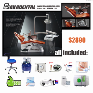 Комплект стоматологической установки с высоким рычагом и роскошной стоматологической установкой Full Option для стоматологической клиники OSA-S1, опция 21