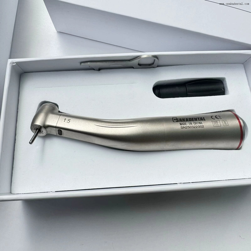 Стоматологический красный угловой наконечник, стоматологический 1:5, увеличивающий контругол