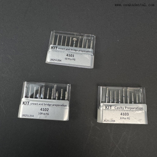 Наборы алмазных боров Dental FG для подготовки коронок и мостов. для передней части OSA-4101-4102-4103