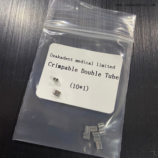 Стоматологическая ортодонтическая обжимаемая двойная трубка