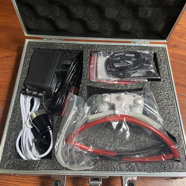 Стоматологическая лупа с металлической коробкой и светодиодной головкой 2,5X