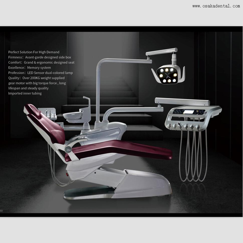 Новое стоматологическое кресло со светодиодной подсветкой и твердым металлическим основанием OSA-S3