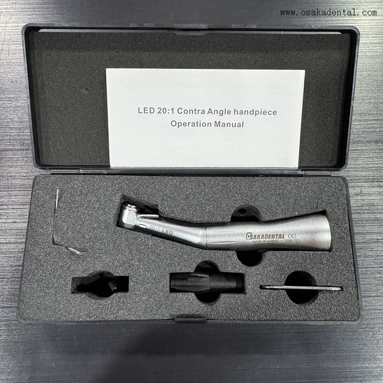 20: 1 Стоматологический наконечник имплантата Contra Angel со светодиодной подсветкой E-генератора