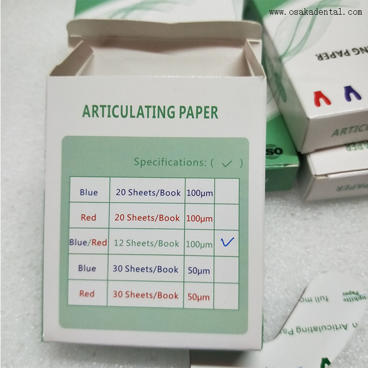 Артикуляционная бумага для подков с полным ртом