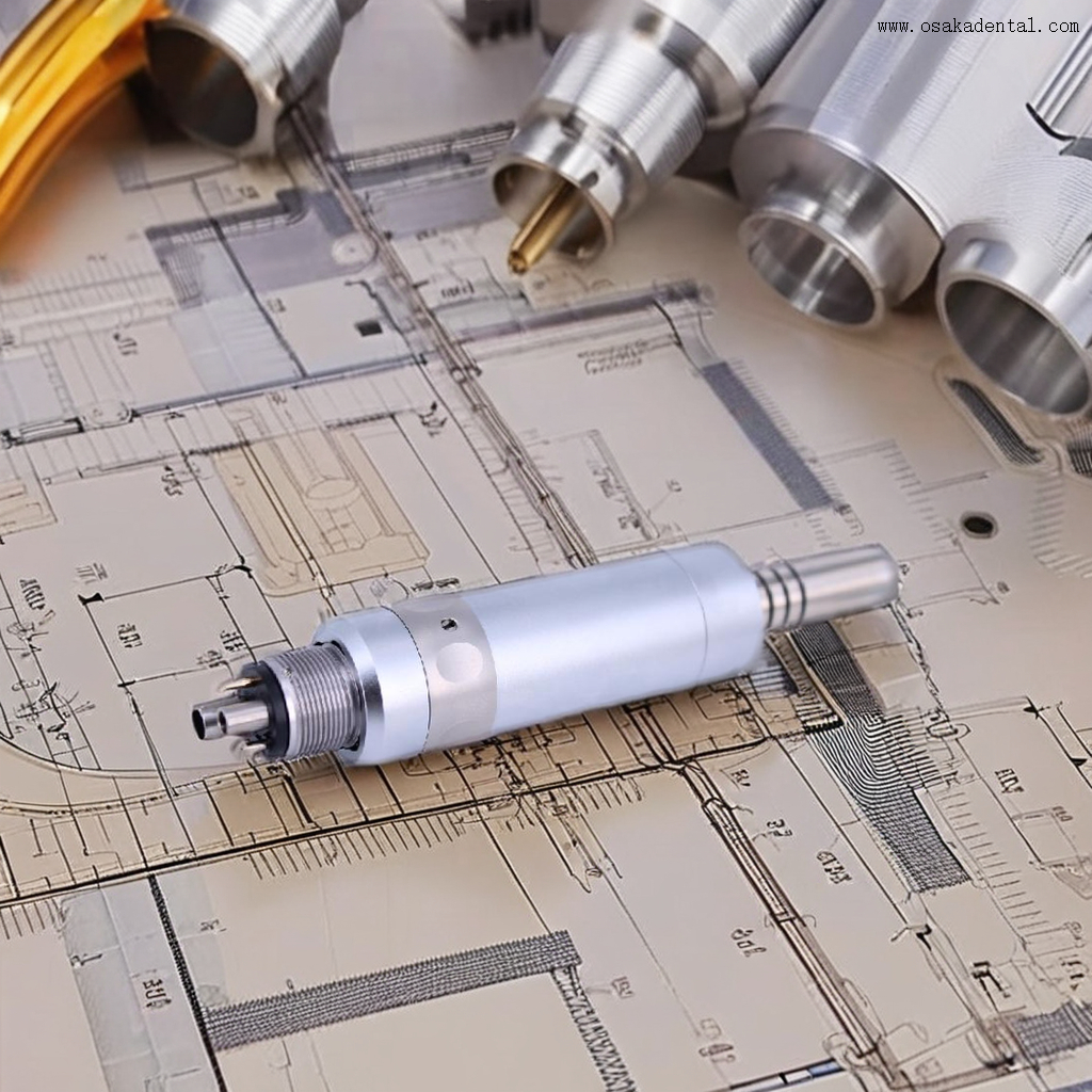 Стоматологический воздушный двигатель с оптоволоконным кабелем, 6 отверстий