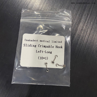 Стоматологический ортодонтический скользящий обжимаемый крючок, длинный