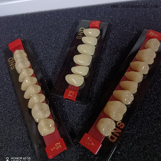 Высококачественные двухцветные зубы из пластмассы для естественного вида зубных протезов