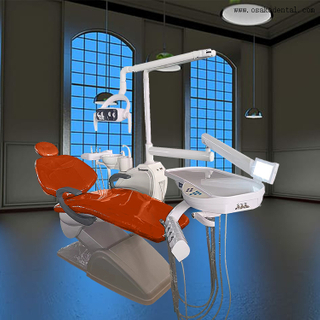 Удобное кожаное стоматологическое кресло