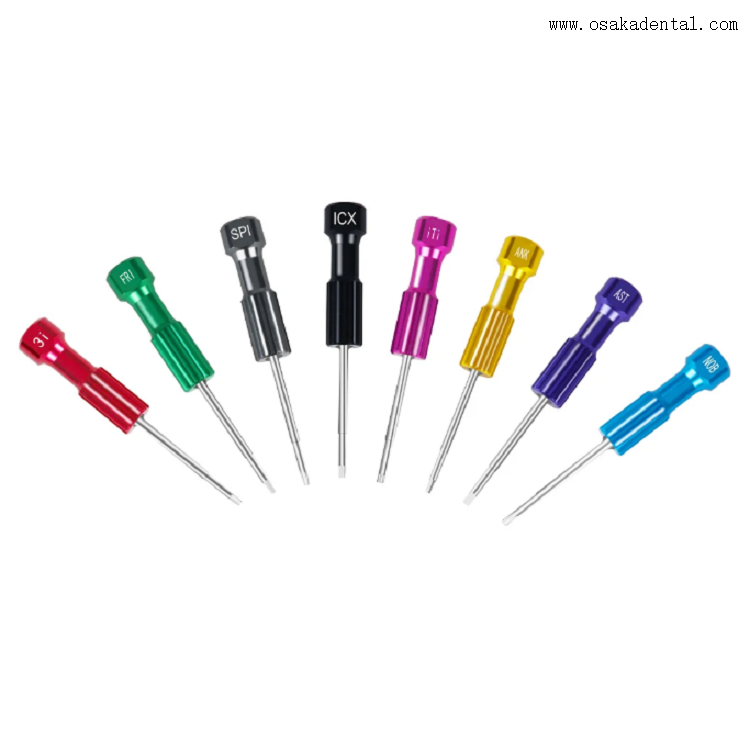 Отвертки для зубных имплантатов, разноцветные